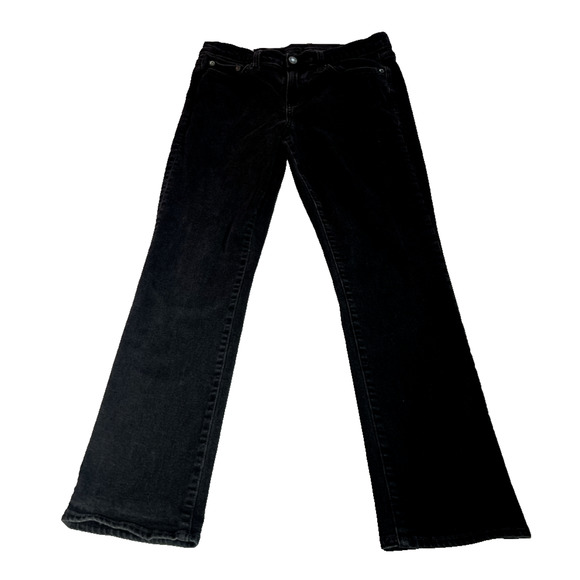 Gap Jeans Womens 10 P Faded Black Denim Classic Straight Mid‎ Rise Stretch - Picture 1 of 14